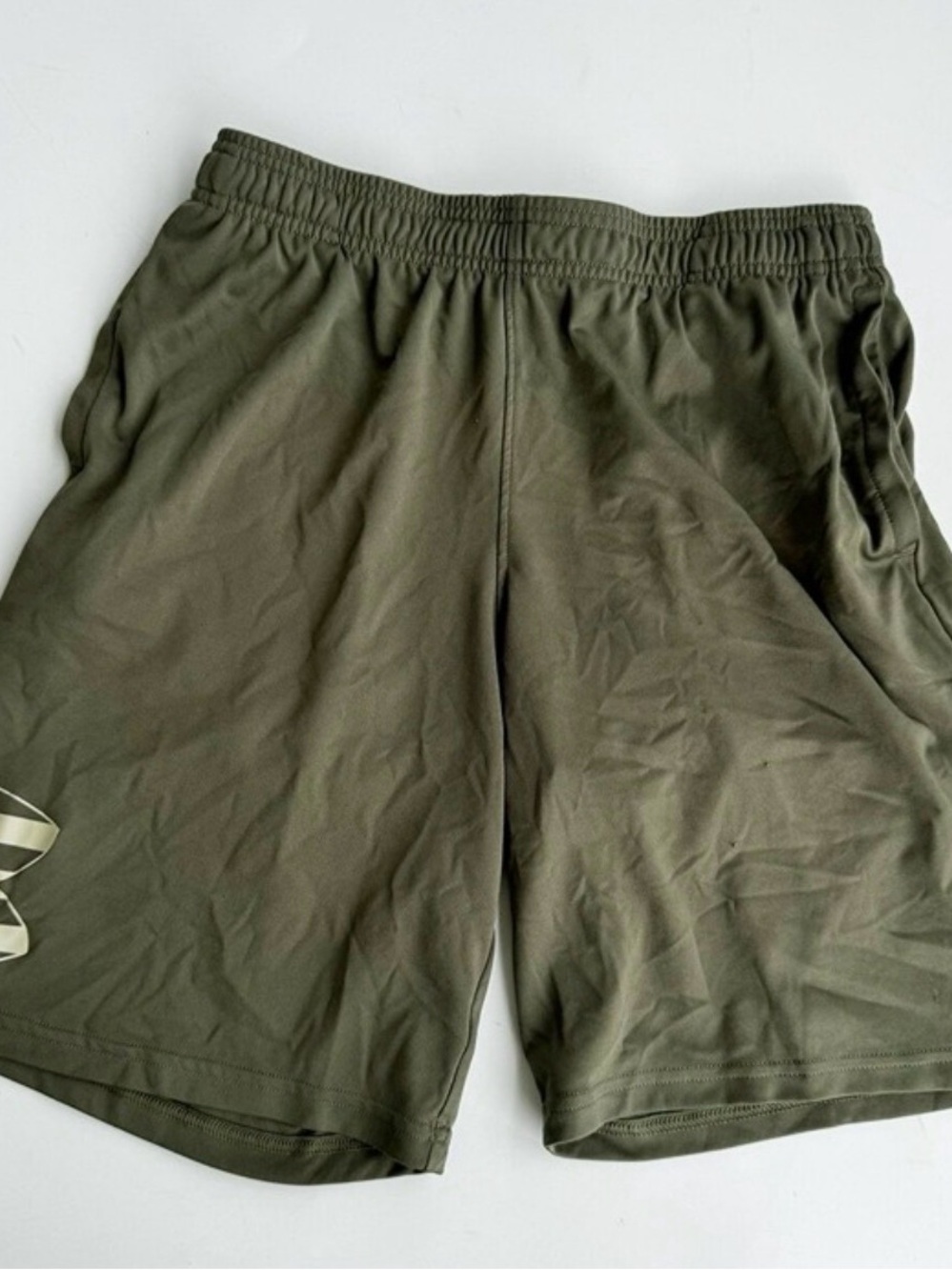 Under Armour Olive Green Boys' Athletic Shorts